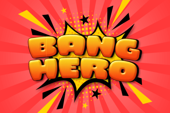 Bang Hero: Elevating Design with Playful Comic-Style Typography