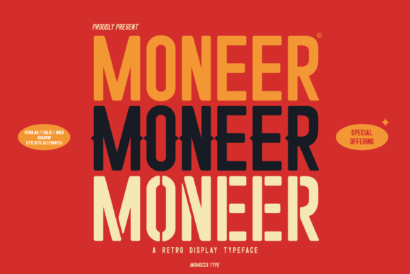 Moneer: The Ultimate 70s Retro Display Font
